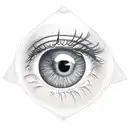 eye in triangle tattoo design idea