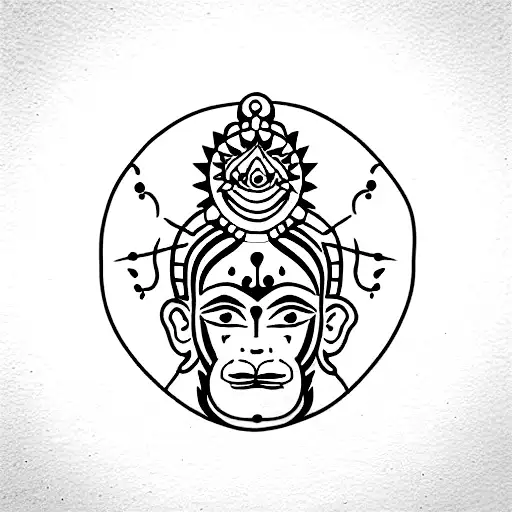 Lord Hanuman Tattoo - What do they mean? Monkey God Tattoo Designs &  Symbols - Hanuman Tattoo Meanings
