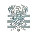 chechen flag  tattoo design idea