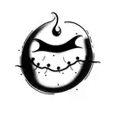 milk clip with a scary clown face in the middle tattoo design idea