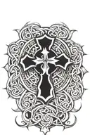 celtic cross tattoo design idea