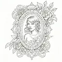 Combine taylor swift references with Mac Miller's 'Divine Feminine' mirror frame tattoo design idea