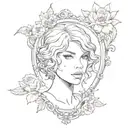 Combine taylor swift references with Mac Miller's 'Divine Feminine' mirror frame tattoo design idea