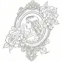 Combine taylor swift references with Mac Miller's 'Divine Feminine' mirror frame tattoo design idea
