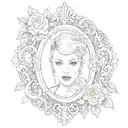 Combine subtle taylor swift references with Mac Miller's 'Divine Feminine' mirror frame tattoo design idea