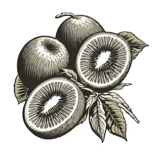 kiwi fruit tattoo design idea