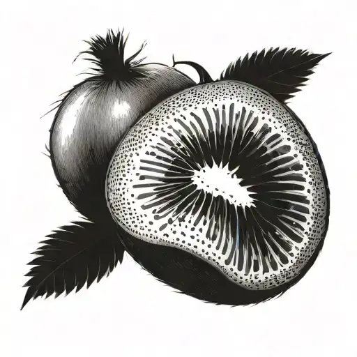 kiwi fruit tattoo design idea
