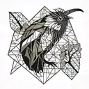 small kiwi bird tattoo design idea