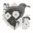small kiwi bird tattoo design idea
