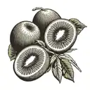 kiwi fruit tattoo design idea