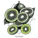 kiwi fruit tattoo design idea