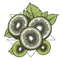 kiwi fruit tattoo design idea