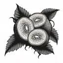 kiwi fruit tattoo design idea