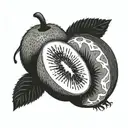 kiwi fruit tattoo design idea