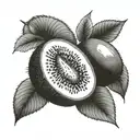 kiwi fruit tattoo design idea