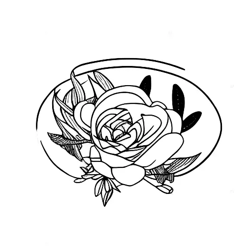 Minimalist rosemary tattoo design idea