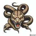 dodge viper logo realistic tattoo design idea