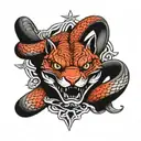 dodge viper logo realistic tattoo design idea