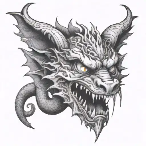 dragonhead  bugs bunny tattoo design tattoo design idea