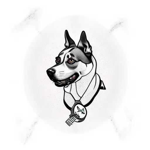 socialist dog tattoo design idea