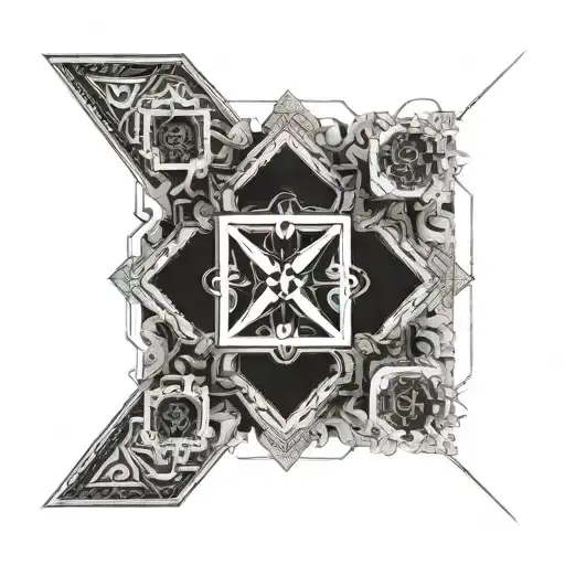 An intricate symbol representing my first born son,  Dominic. The image will have a letter D within shapes tattoo design idea