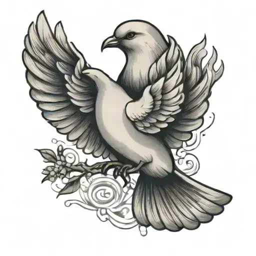 Holy Spirit Dove  tattoo design idea
