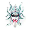 Godess durga with name Amit , Ma ,Paa tattoo design idea