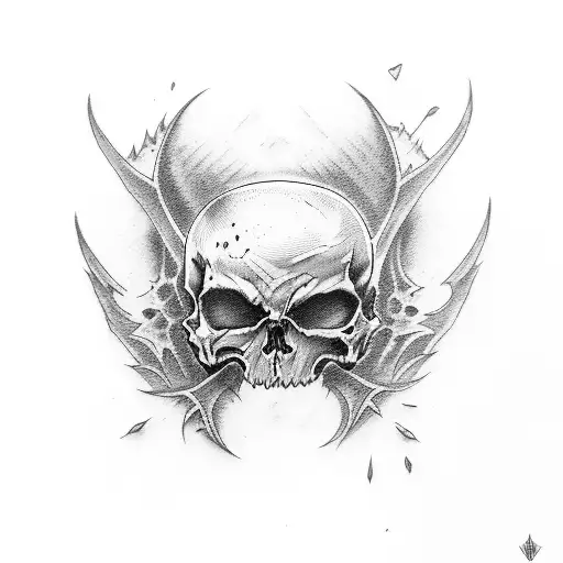 Deathbat tattoo design idea