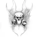 Deathbat tattoo design idea