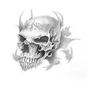 Deathbat tattoo design idea