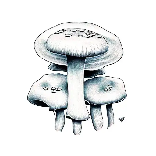mushroom tattoo design idea