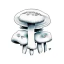 mushroom tattoo design idea