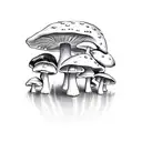 mushroom tattoo design idea