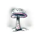 mushroom tattoo design idea
