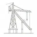 Incorporate a construction crane into a minimalist design tattoo design idea