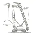 Incorporate a construction crane into a minimalist design tattoo design idea