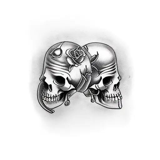 left arm. Guns. old school. skulls. roses. tattoo design idea