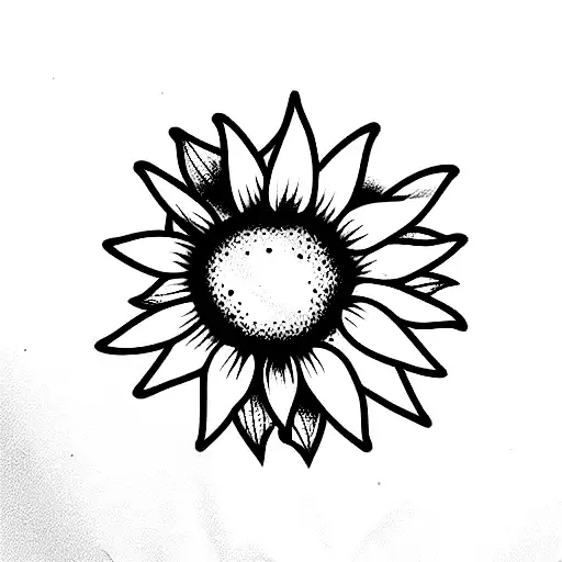Sunflower tattoo design idea