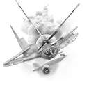 aircraft tattoo design idea