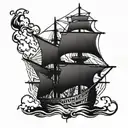 burn the ships tattoo design idea