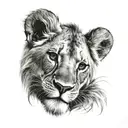 Simba with lion paws tattoo design idea