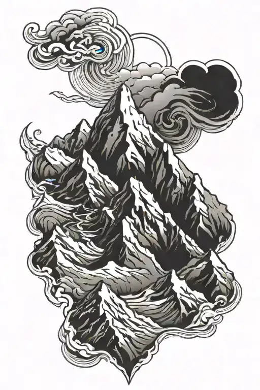 Mount Everest tattoo design idea