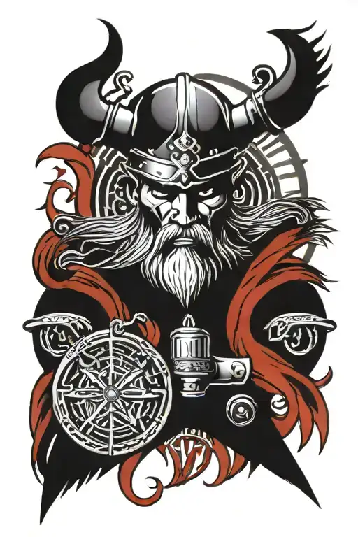 Christian, Viking, Harley Davidson and tribal tattoo tattoo design idea