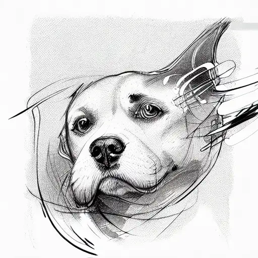 Dog tattoo design idea