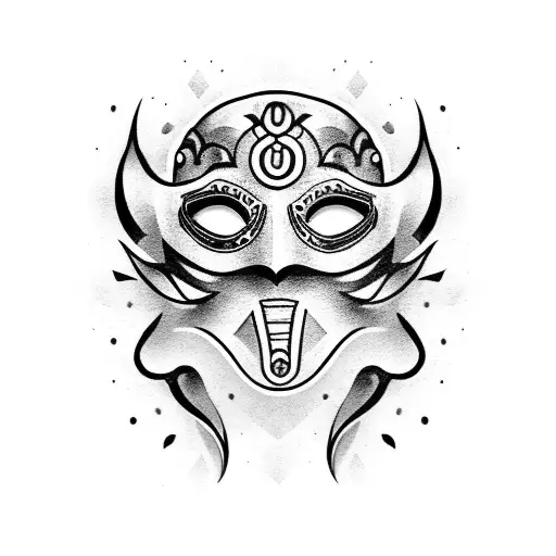 luchador mask tattoo design idea
