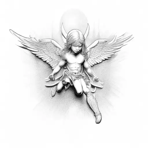 Anjo icarus tattoo design idea