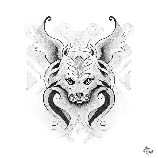 breed black tattoo design idea