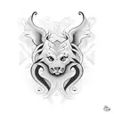 breed black tattoo design idea