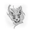 breed black tattoo design idea