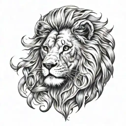 lion, scorpio, pisces, capricorn tattoo design idea